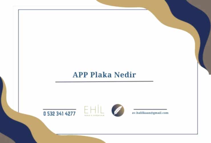 APP Plaka Nedir